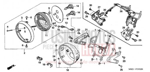 HEADLIGHT (CB600F3/4/5/6) CB600F6 de 2006